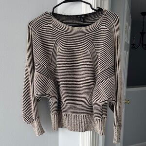 Tribal Black and Cream Striped Sweater